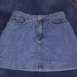 AA Medium Wash Denim Mini Skirt